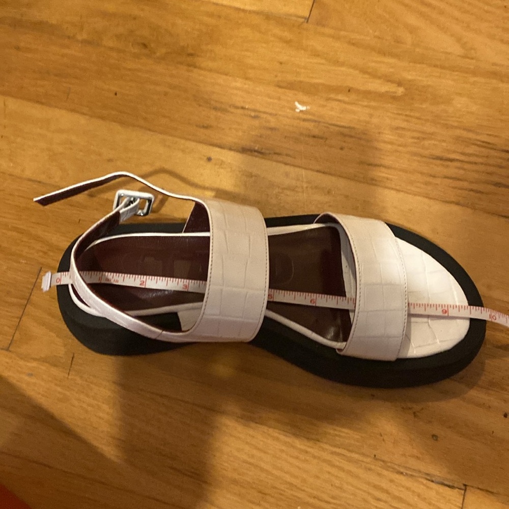 STAUD White Croc Nicky Sandals. Sz. 37/ 6.5-7 - Picture 13 of 15